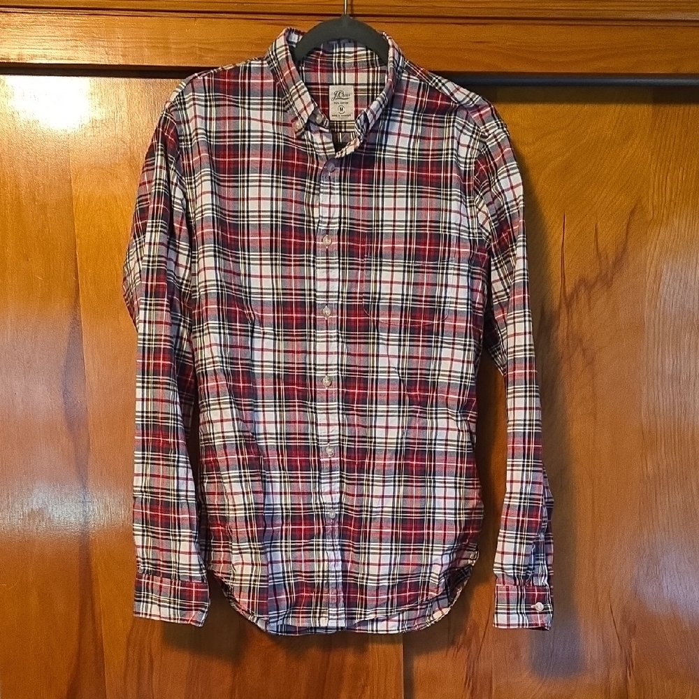 J. Crew Red Plaid Casual Button Down Shirt